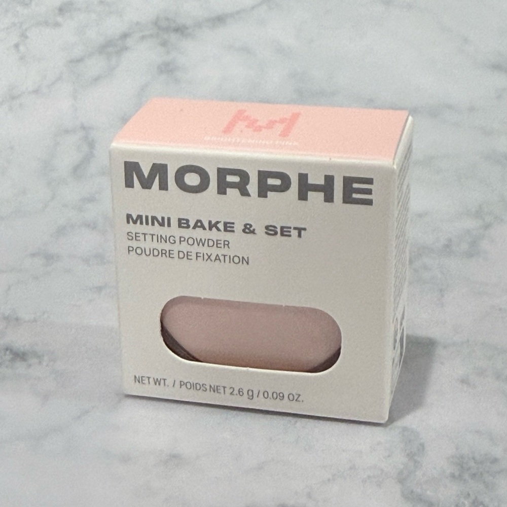 Morphe Mini Bake & Set Setting Powder — Brightening Pink